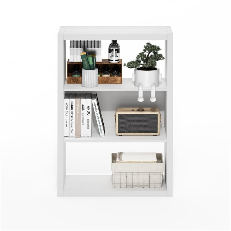 Furinno VIOLA 3-Tier Open Shelf Bookcase in Bookshelf in White