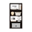 Furinno VIOLA 4-Tier Open Shelf Bookcase in Bookshelf in Dark Oak