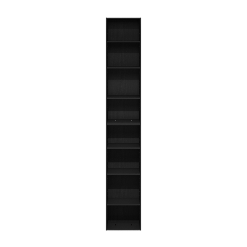 Furinno PASIR 8-Tier Open Shelf Bookcase in Blackwood