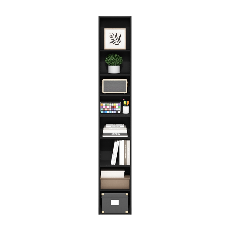 Furinno PASIR 8-Tier Open Shelf Bookcase in Blackwood