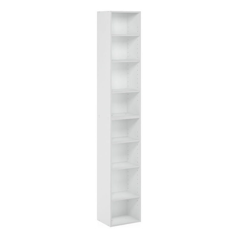 Furinno PASIR 8-Tier Open Shelf Bookcase in White