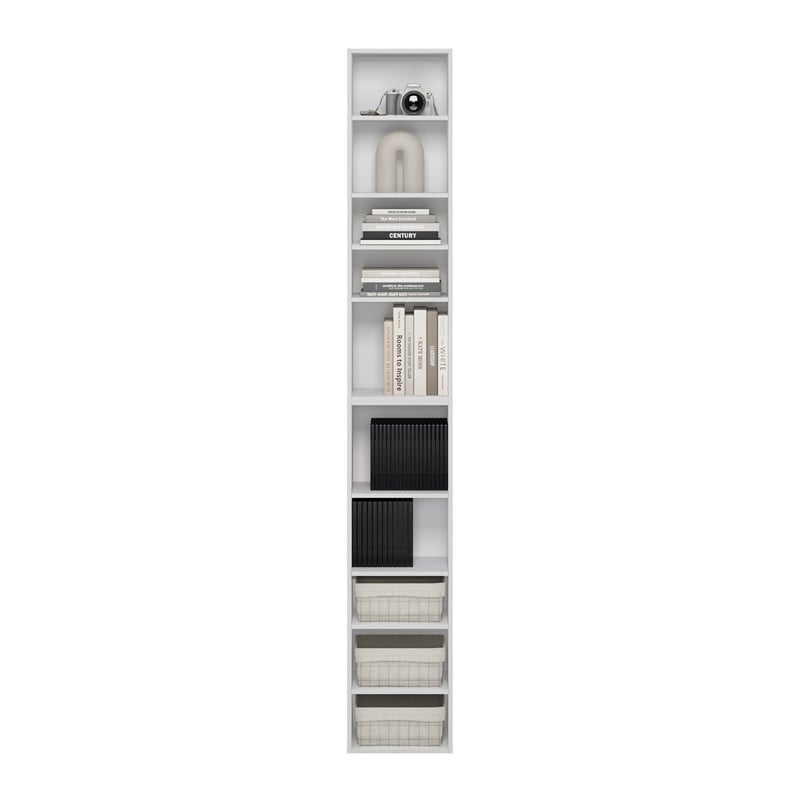 Furinno PASIR 10-Tier Open Shelf Bookcase in White