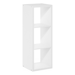 Furinno CUBICLE Open Back Decorative Cube Storage Organizer in 3-Cube in White