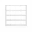 Furinno CUBICLE Open Back Decorative Cube Storage Organizer in 16-Cube in White