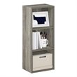 Furinno LUDER 3-Tier Open Shelf Bookcase in French Oak