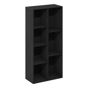 Furinno Luder 7-Cube Reversible Open Shelf in Blackwood