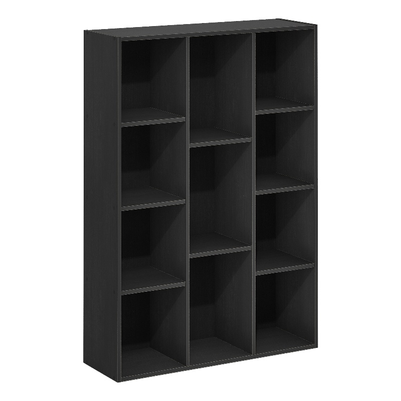 Furinno LUDER 11-Cube Reversible Open Shelf Bookcase in Blackwood