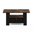 Furinno ANDREY Coffee Table with Bin Drawer in Amber Pine/Black
