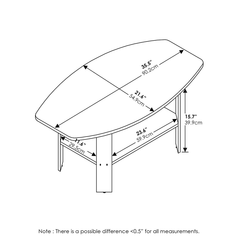 Furinno Simple Design Coffee Table in White