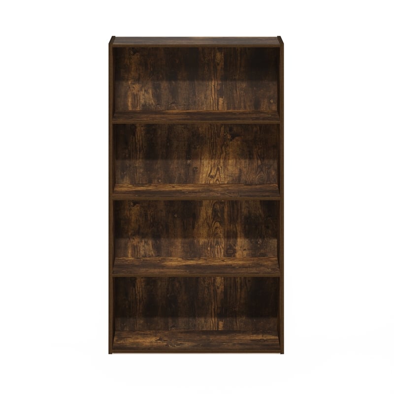 Furinno PASIR 4 Tier Open Shelf in Amber Pine