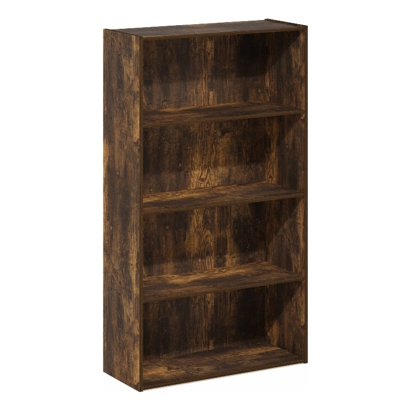 Furinno PASIR 4 Tier Open Shelf in Amber Pine