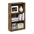 Furinno JAYA Simply Home AdJUSTable Shelf Bookcase in 3-Tier in Amber Pine