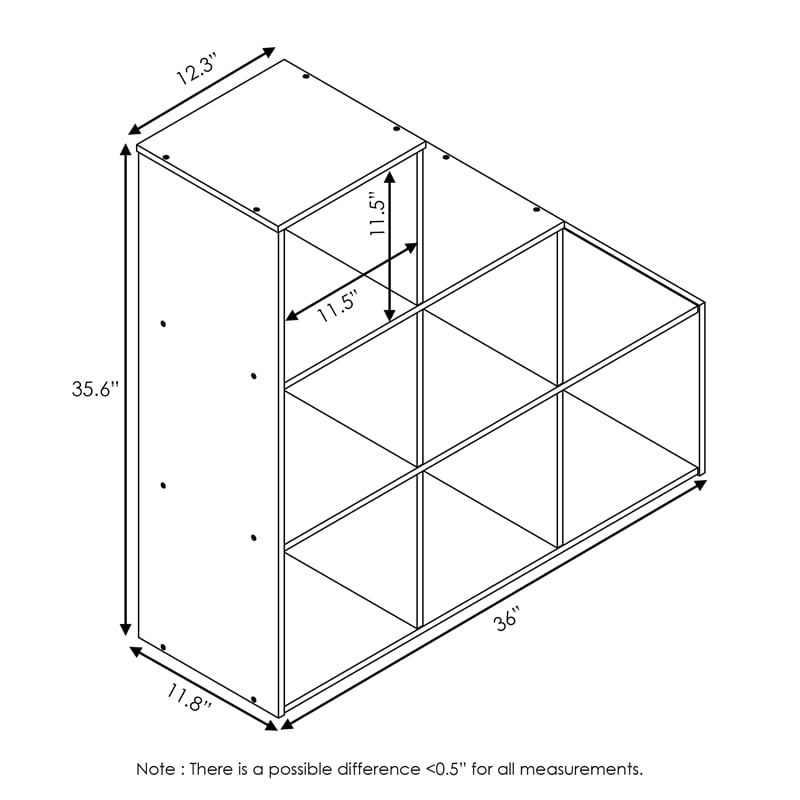 Furinno PELLI CUBIC Storage Cabinet in 3-2-1 in Espresso