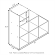 Furinno PELLI CUBIC Storage Cabinet in 3-2-1 in Espresso