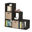 Furinno PELLI CUBIC Storage Cabinet in 3-2-1 in Espresso