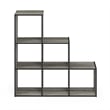 Furinno PELLI CUBIC Storage Cabinet in 3-2-1 in French Oak/Black