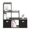 Furinno PELLI CUBIC Storage Cabinet in 3-2-1 in French Oak/Black
