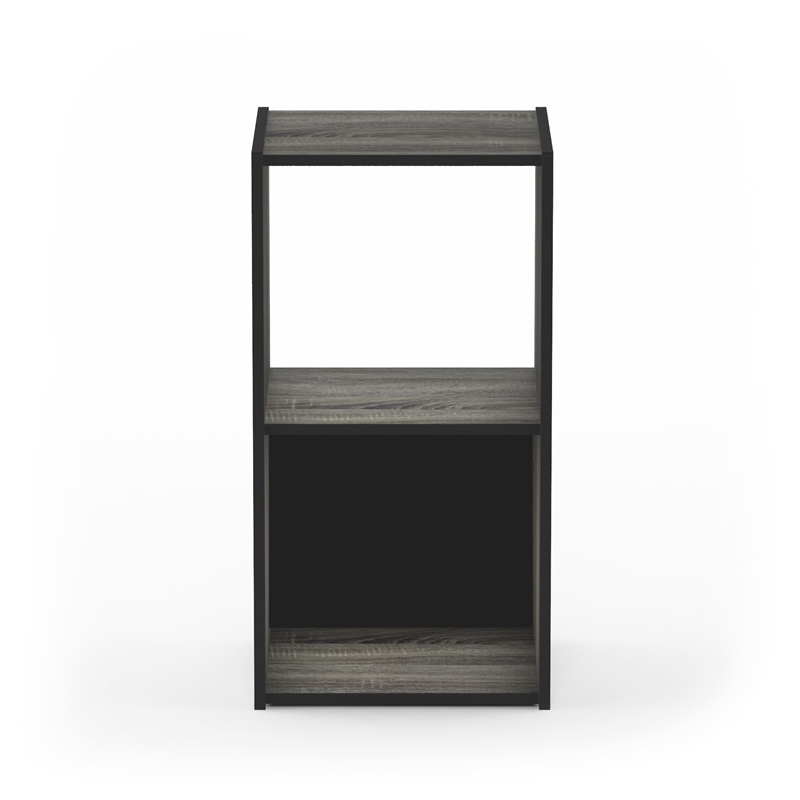 Furinno PELLI CUBIC Storage Cabinet in 2x1 in French Oak/Black