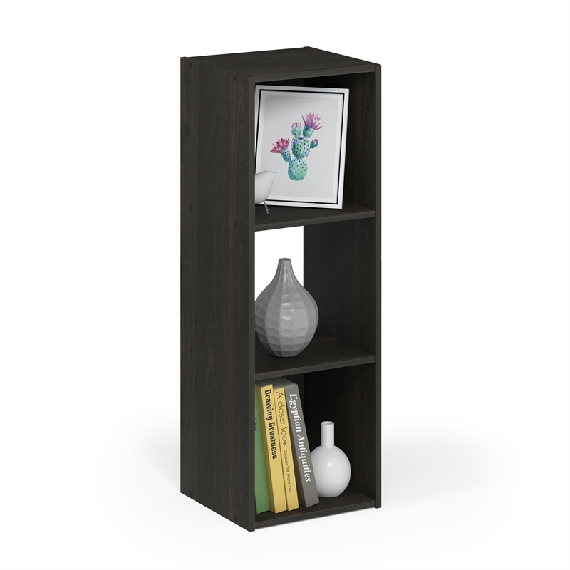 Furinno PELLI CUBIC Storage Cabinet in 3x1 in Espresso