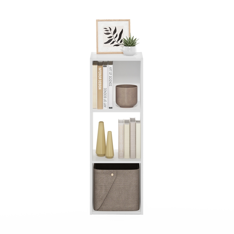 Furinno PELLI CUBIC Storage Cabinet in 3x1 in White