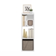 Furinno PELLI CUBIC Storage Cabinet in 3x1 in White