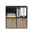 Furinno PELLI CUBIC Storage Cabinet in 2x2 in Espresso