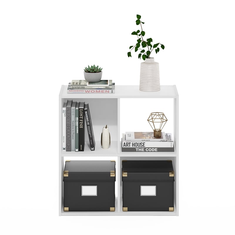 Furinno PELLI CUBIC Storage Cabinet in 2x2 in White
