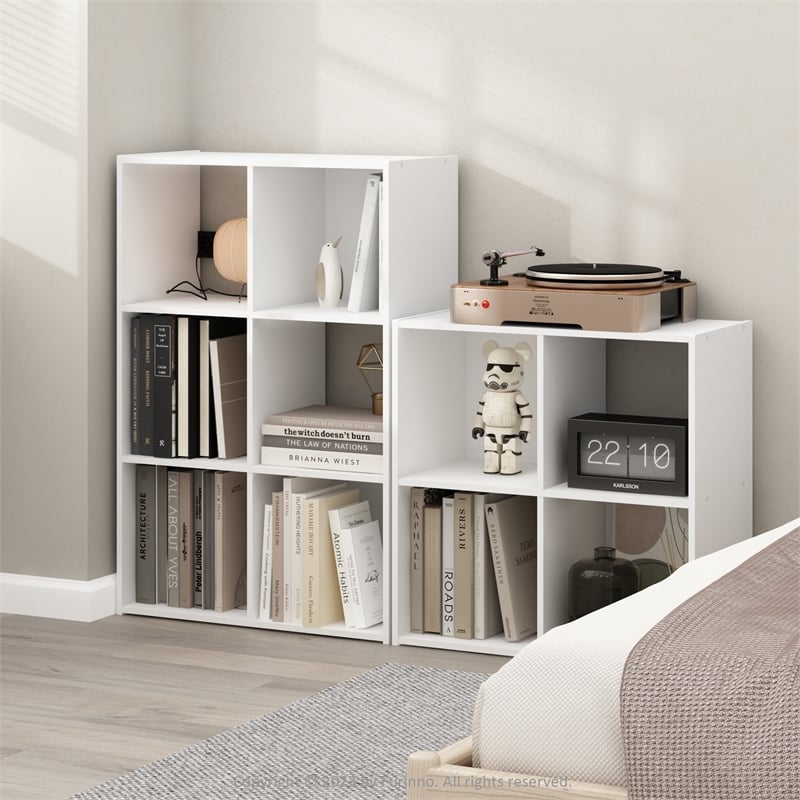 Furinno PELLI CUBIC Storage Cabinet in 3x2 in White