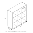 Furinno PELLI CUBIC Storage Cabinet in 3x3 in Espresso