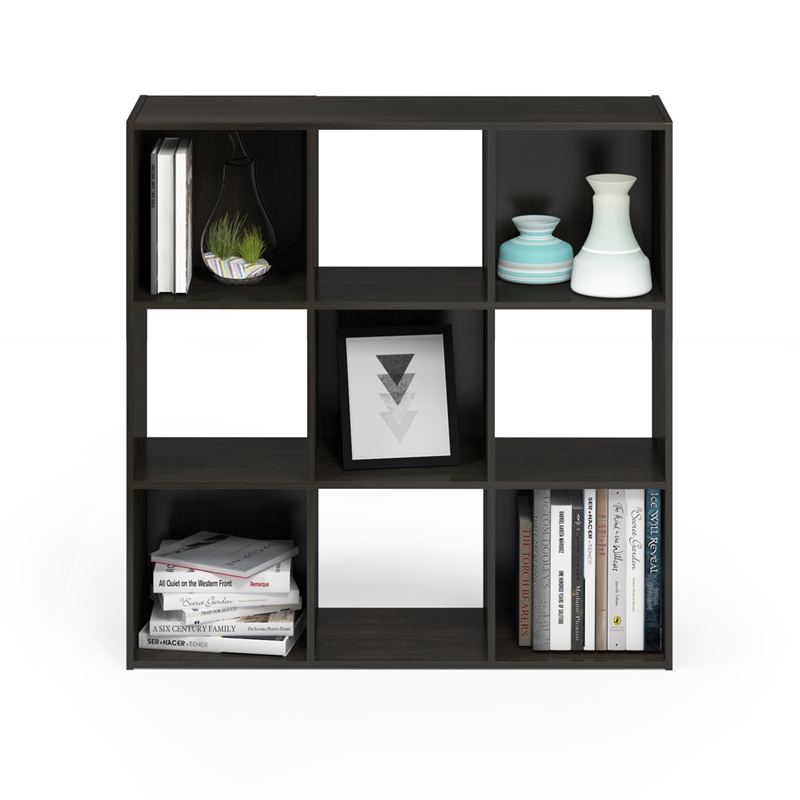 Furinno PELLI CUBIC Storage Cabinet in 3x3 in Espresso