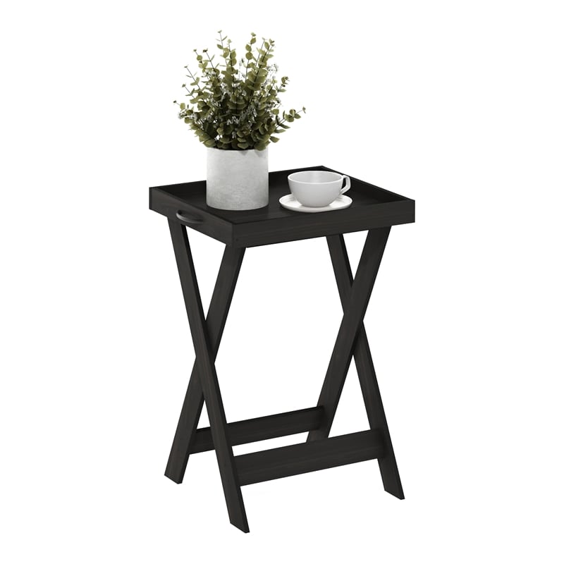 Furinno CLASSIC Tray Table with Removable Tray in Espresso