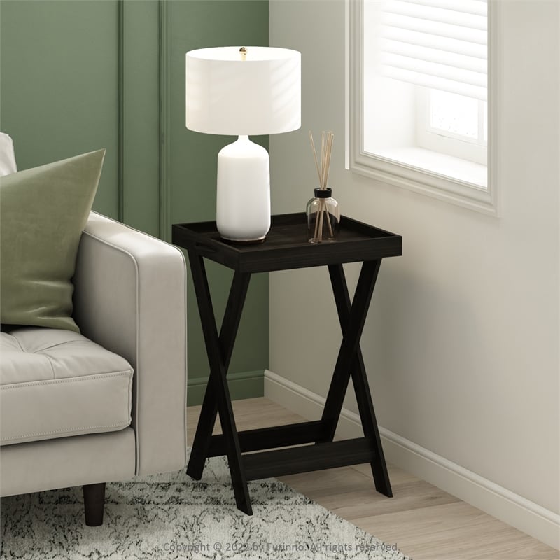 Furinno CLASSIC Tray Table with Removable Tray in Espresso