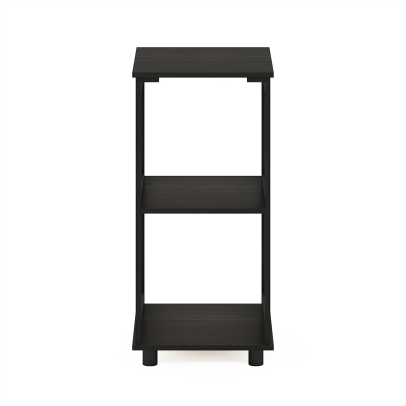 Furinno ROMAIN 2-Tier Tall End Table in Espresso
