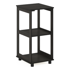 Furinno ROMAIN 2-Tier Tall End Table in Espresso