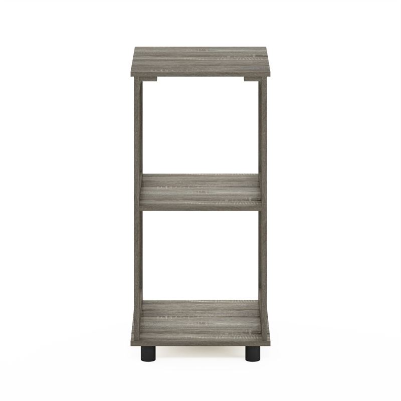 Furinno ROMAIN 2-Tier Tall End Table in French Oak