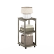 Furinno ROMAIN 2-Tier Tall End Table in French Oak