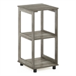 Furinno ROMAIN 2-Tier Tall End Table in French Oak
