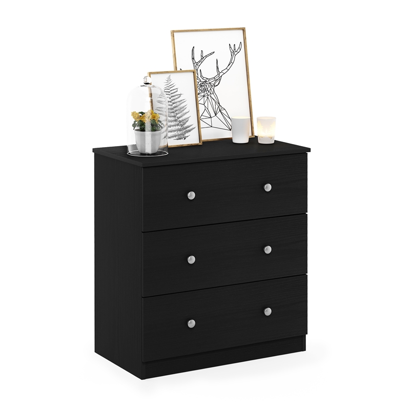 Furinno Tidur Simple Design 3-Drawer Dresser in Americano