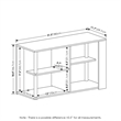 Furinno ROMAIN Narrow Coffee Table with Shelves in Espresso/Black
