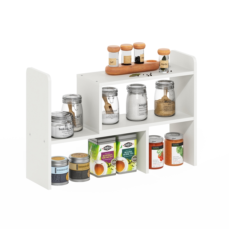 Furinno Classic Desk Top Organizer Bookshelf in White