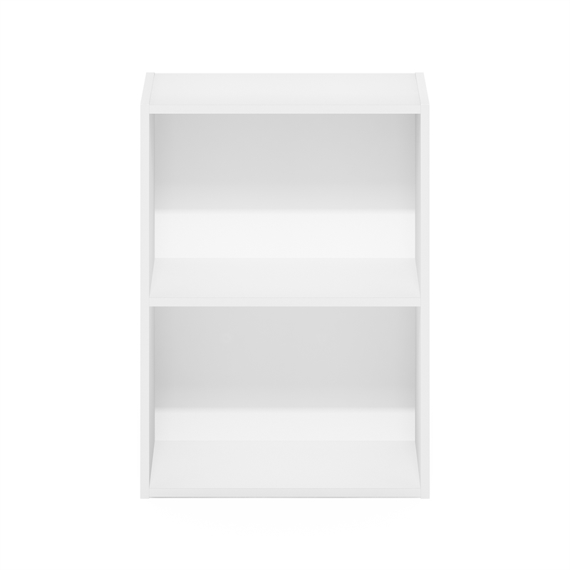 Furinno LUDER 2-Tier Open Shelf Bookcase in White