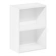 Furinno LUDER 2-Tier Open Shelf Bookcase in White