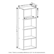 Furinno LUDER 4-Tier Open Shelf Bookcase in Green/White