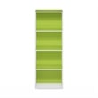 Furinno LUDER 4-Tier Open Shelf Bookcase in Green/White