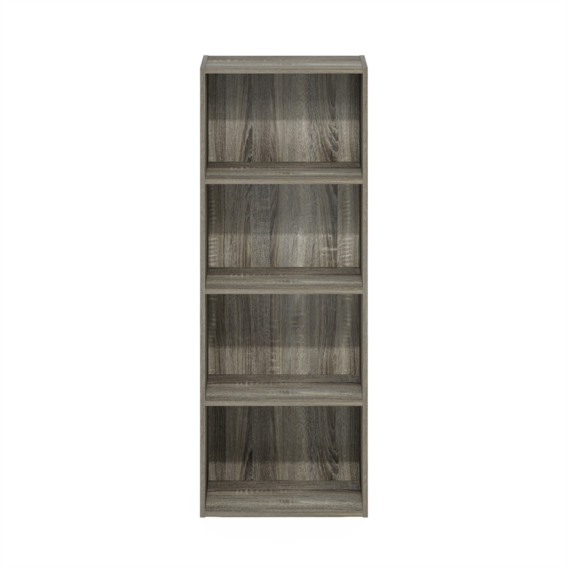 Furinno LUDER 4-Tier Open Shelf Bookcase in French Oak