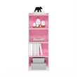 Furinno LUDER 4-Tier Open Shelf Bookcase in Pink/White
