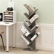 Furinno Tree Bookshelf 9-Tier Floor Standing Tree Bookcase in French Oak