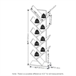 Furinno Tree Bookshelf 9-Tier Floor Standing Tree Bookcase in White