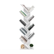 Furinno Tree Bookshelf 9-Tier Floor Standing Tree Bookcase in White