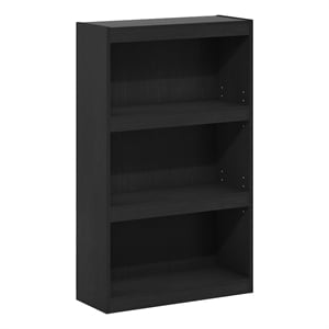 Furinno JAYA Enhanced Home Bookcase 3-Tier AdJUSTable Bookshelf in Blackwood